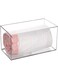 SEANADO Trash Bag Dispenser Holder, Wall Mount Acrylic Kitchen Organizer Storage Box Holder for Garbage Bag Grocery Bag Plastic Shopping Bag Roll Container (10.4 x 5.5 x 5.5 inches)
