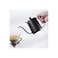Portable Pour Over Coffee Maker Travel Kit with Carrying Case, Manual Grinder, Glass Server, Black