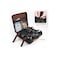 Portable Pour Over Coffee Maker Travel Kit with Carrying Case, Manual Grinder, Glass Server, Black