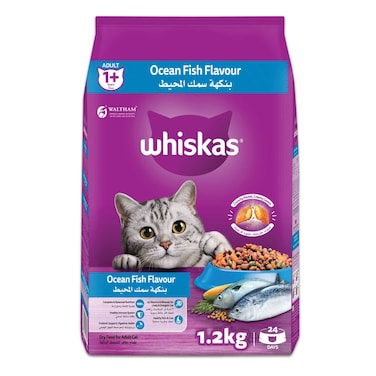 Whiskas Ocean Fish Dry Cat Food, Bag of 1.2Kg