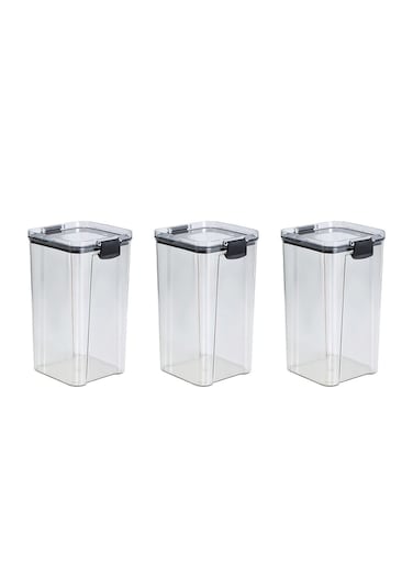 Set of 3 pieces 1300ML Airtight Food Storage with Lid, Double Sealed Thick storage Jar, Leak Proof, Easy to Clean, BPA Free, Kitchen and Other Storage