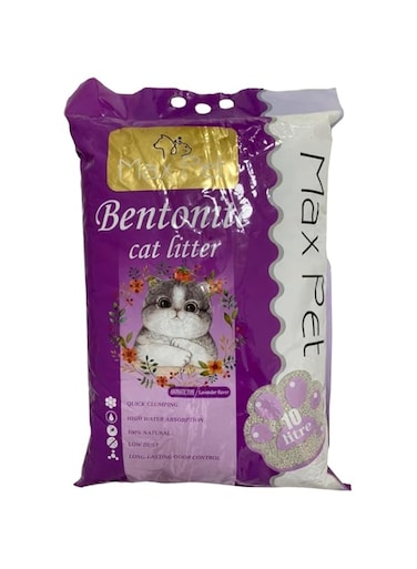 Max Pet [10L- Levendor Flavor] Super Scoop Cat Litter - Advanced Odor-Free Crystal Clumping for Clean Homes