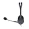 Logitech H111 Stereo Wired Headset with Rotating Microphone and 3.5mm Audio Jack, Black