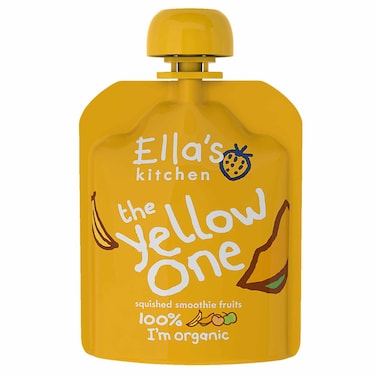 Ella's Kitchen The Yellow One Smoothie Gluten Free Dairy Free Organic Squished Smoothie Fruits Baby Food, 6 Months+, 90g