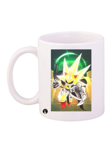 Sonic Printed Mug White/Green/Silver