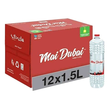 ماي دبي مياه شرب  قليلة الصوديوم 1.5 لتر حزمة من 12