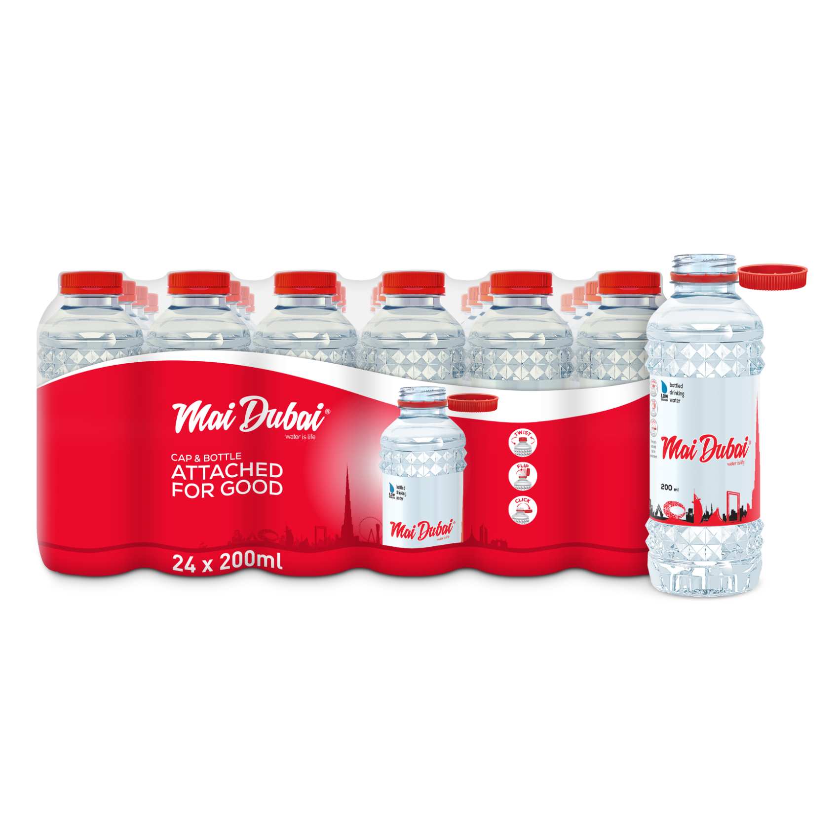 Buy Mai Dubai Low Sodium Drinking Water 200ml Pack of 24 Online