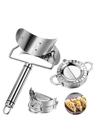 Dumpling maker 3 Pieces 9.5 cm Stainless Steel, moulds Chinese Cutter Pie Ravioli Empanadas Press Mold Kitchen Accessories dough