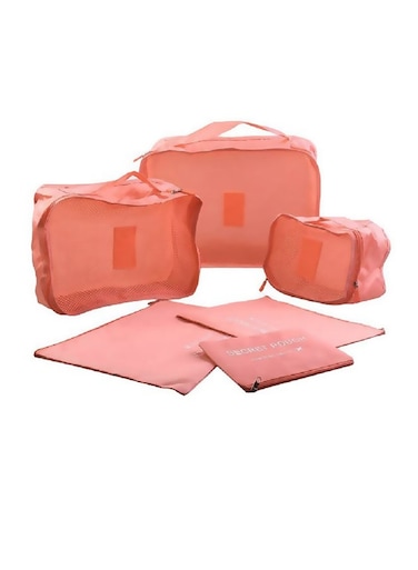 6-Piece Organizer Storage Travel Bags Watermelon Red