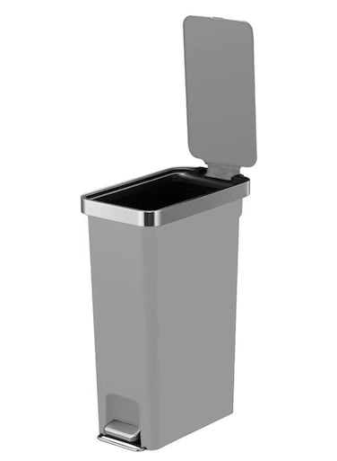 HANA SLIM SERIES   Brushed Matte Finish   Soft-Closing   Fingerprint-Resistant   Step Trash Bin   Versatile For Kitchens &amp; Bathrooms   10L