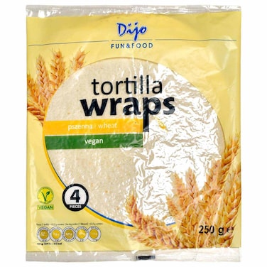 Dijo Tortilla Wraps Wheat, 250g