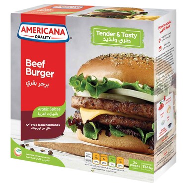 Americana Arabic Spices Beef Burger, 1344g