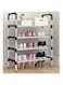 Sworway 5-Tier Metal Freestanding Shoe Rack, Portable shoe cabinet, Shoe Storage Organizer for Entryway, Cloakroom and Living Room, Black