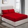 MUSA&Acirc;&reg; Deep Pockets Fitted Sheet - 100% Cotton Luxury Bedding Set (Red, 100 x 190cm)