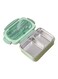 Box with Cutlery 304 Stainless Steel Bento Box with 3 Compartments for Adults Kids Green With Tableware Set