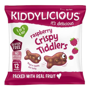 Kiddylicious Raspberry Crispy Tiddlers, 12 Months+, 12g