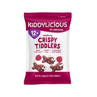 Kiddylicious Strawberry Crispy Tiddlers , Delicious Real Fruit Treat for Kids , Suitable for 12+ Months , 12g