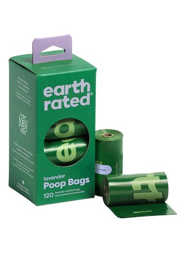 Earth Rated (Packaging May Vary) Dog Poop Bags, Guaranteed Leak Proof and Extra Thick Waste Bag Refill Rolls For Dogs, Lavender Scented, 120 Count