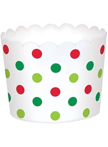 AMSCAN Christmas, Party Polka Dot Deli Cups 36 Holiday, Party Supplies