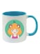 Zodiac Sign Illustration Leo Printed Mug Light Blue