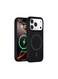 جراب Mobcos iPhone 17 Pro أسود فاخر من السيليكون بتصميم حلقة مميزة، مزود بتقنية MagSafe   ملمس ناعم كالحرير   حماية فائقة ضد الصدمات بمعايير عسكرية   توافق مغناطيسي قوي   غطاء أنيق ونحيف