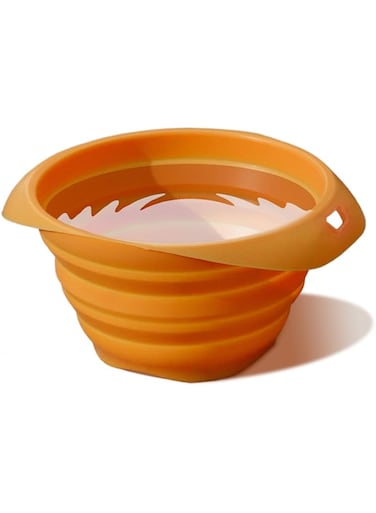 Kurgo Collapsible Dog Bowl, Silicone, One Size, Capacity: 700 ml, Orange, Collaps a Bowl
