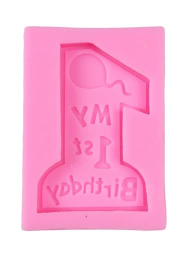 Year Old Fondant Shape Mould Pink