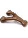 Durable dog chew toy, aggressive Chew, durable dog chew toy, dark brown bacon flavor, helps clean teeth