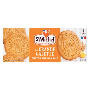 St Michel Grandes Galettes Butter with Sea Salt Cookies,150g