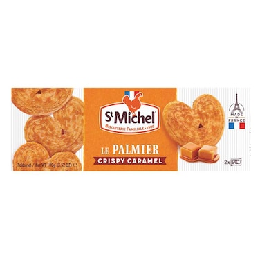 St Michel Palmiers Caramel Butter Cookies 12 Cookies, 100g