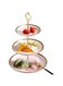 Affogato Cupcake Stand Tower Dessert Display Plate 3-Tier Pink Round Marble Ceramic Serving Tray Dish Treat Stacked Pastry Fruit Serving Platter Carrier for Gift Tea Party Restaurant