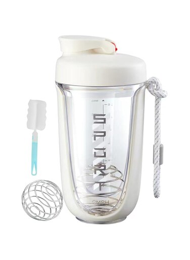 IS MUHE Protein Shaker Bottles for Protein Mixes, Shaker Cups for Protein Shakes, Small Shaker Bottle Pack, Shaker Cup, Shakers for Gym Fitness Workout (WHITE)