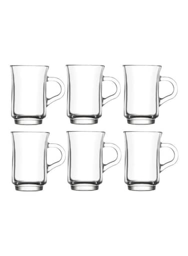 6-Piece Ada Tea Glass Set Clear 155ml