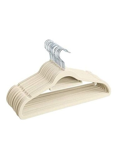Clothes Hangers 30-Pack 360 Degree Rotatable Heavy Duty Clothes Hangers -Velvet Thin Hangers for Coats, Jackets, Dresses, Space-Saving Closet Hangers, Functional Non-Flocked Hangers Beige