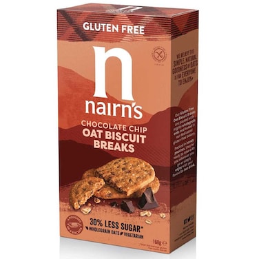 Nairns Gluten Free Chocolate Chip Oat Biscuit Breaks, 160g