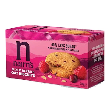 Nairn's Less Sugar Mixed Berries Oat Biscuits, 200g