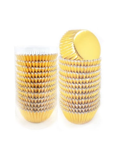Pcs Gold Foil Cupcake Liners Standard Baking Cups Muffin Paper Cases