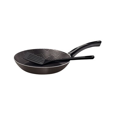Paris Aluminum, 20 cm Frying Pan with Interior and Exterior Starflon Max Lead Nonstick Coating with a Nylon Spatula