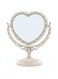 Makeup Mirror Vanity Cosmetic Magnifying Mirror Double-Sided Oval Heart Shape Mirror for Home Bedroom Bathroom 360 Degree Swivel Rotation with Elegant Countertop Stand European Style Non-Slip Base