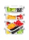 Purfex 3-Pack Meal Prep Container Set, Glass Food Storage Containers,32oz Glass Containers with 3 Compartments &amp; Locking Lids, BPA-Free,Perfect for Kitchen Storage, Microwave, Freezer &amp; Dishwasher.