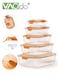 5PCS Food Storage Container with Lids Airtight Leakproof BPA-free Stackable Storage with Air Valve Food Grade Fresh-keeping Box Orange