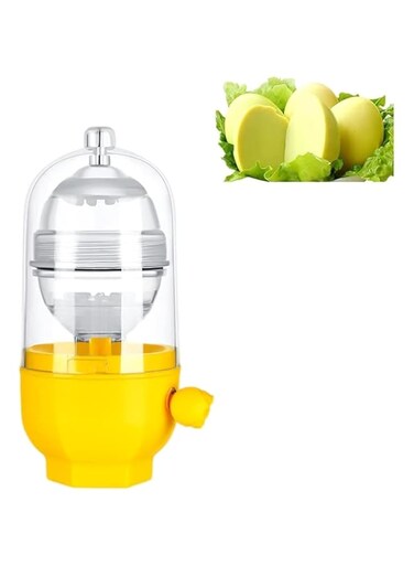 Golden Egg Maker Manual Puller, Portable Egg Spinner Scrambler in Shell for Boiled Golden Eggs, Silicone Shaker Whisk Egg Yolk Mixer with Drawstring, Egg Homogenizer for Kitchen Cooking
