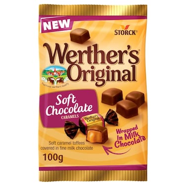 Werther's Original Soft Chocolate Caramels, 100g