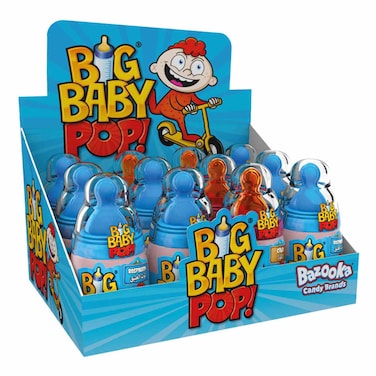 Bazooka Big Baby Pop, 32g Pack of 12