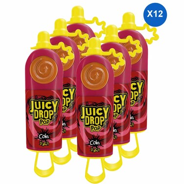 Bazooka Juicy Drop Pop Cola Hard Candy, 26g, Pack of 12