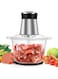 Electric Food processor 3L   Grinder Chopper｜600W Meat Processor｜Multi Food Chopper｜2 Speed Levels｜4 Sharp Blades｜for Meat, Vegetables, Fruits and Nuts etc.｜Overheat Protection   Heavey duty glass bow