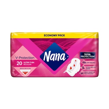 Nana Ultra Thin Normal Sanitary Pads With Wings 20 Pads