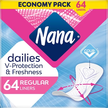 Nana Dailies Fresh Regular Panty Liners 32 Liners Pack of 2