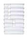 14-Piece Plastic Drawer Organizer Tray Clear 31x17x11cm