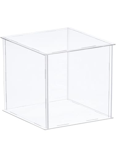 MECCANIXITY Acrylic Display Case Plastic Box Clear Assemble Dustproof Showcase 10.2x10.2x8 Inch for Collectibles Items